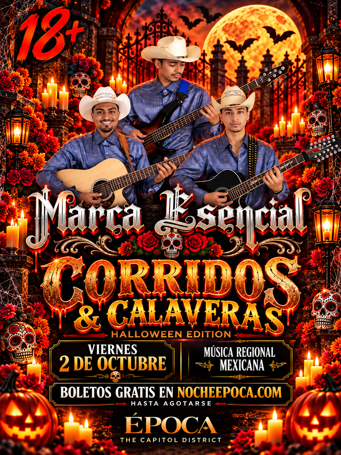 CORRIDOS & CALAVERAS at Época Cantina — Friday, October 2